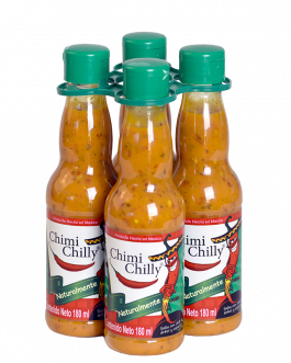 Paquete 4 pzs de salsa chimichilly 180ml